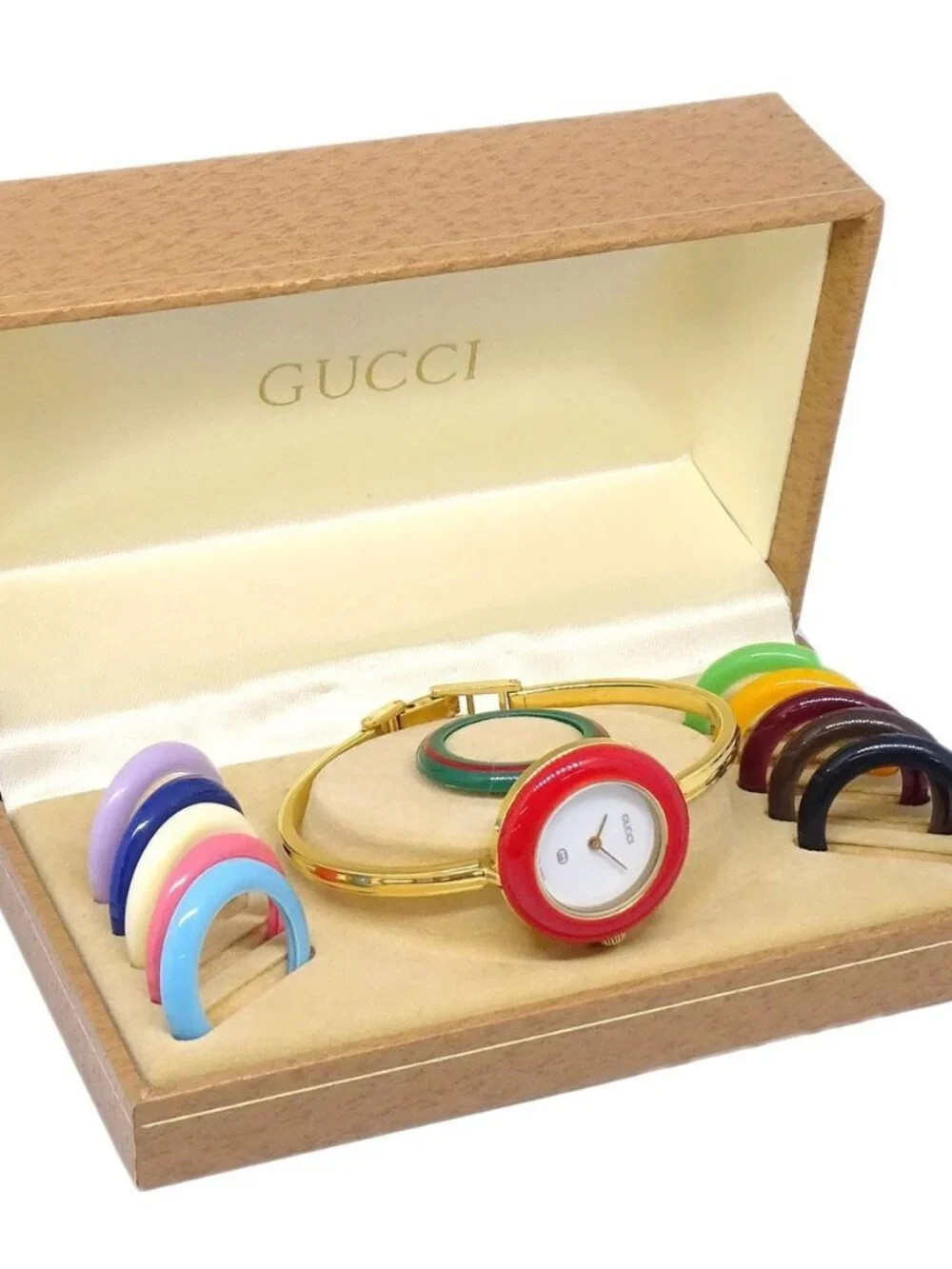 Gucci 11/12 Change Bezel Chameleon Quartz Watch SS 117874 - Picture 8 of 12